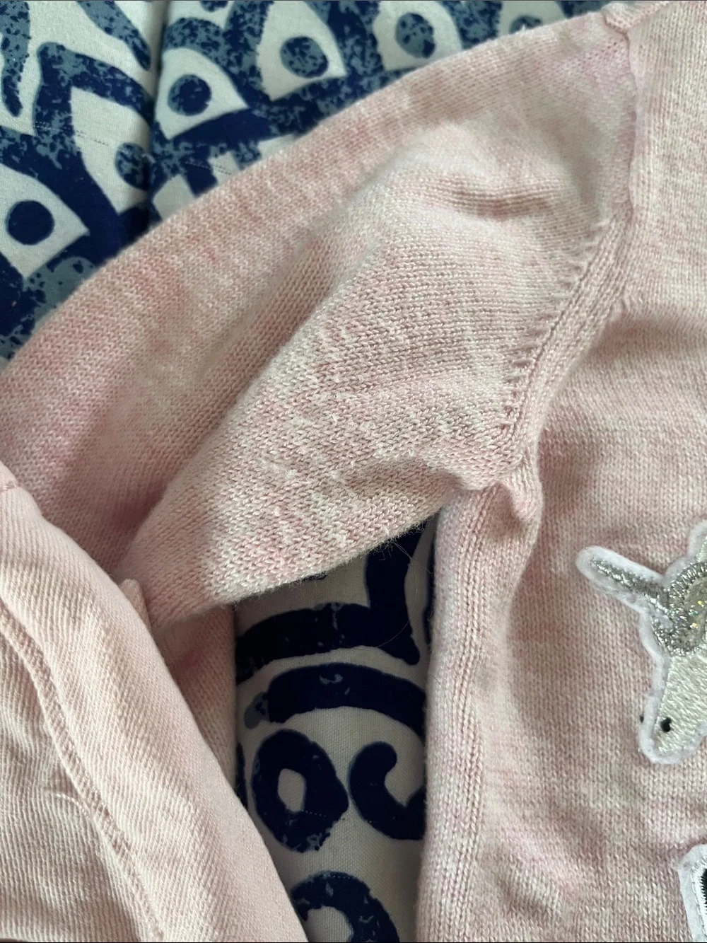 Children’s Place Toddler girls  Pink Patchwork Sweater & Pants Set